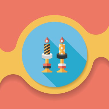 Christmas mum uzun gölge, eps10 düz simgesiyle