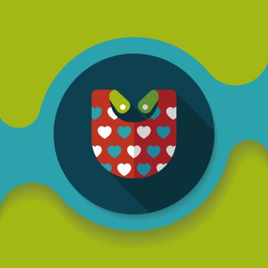 Bebek önlüğü uzun gölge, eps 10 düz simgesiyle