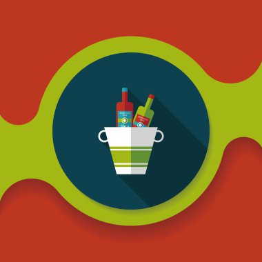 Uzun Gölge, eps10 ile buz şişe düz simgesi