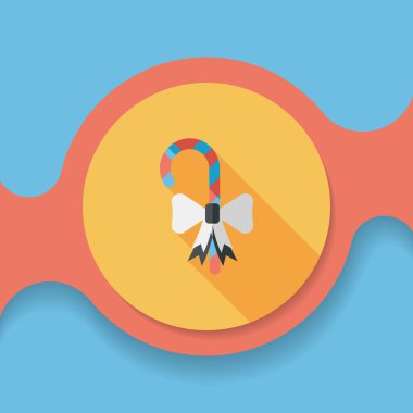 doğum günü şeker düz simgesi ile uzun gölge, eps10