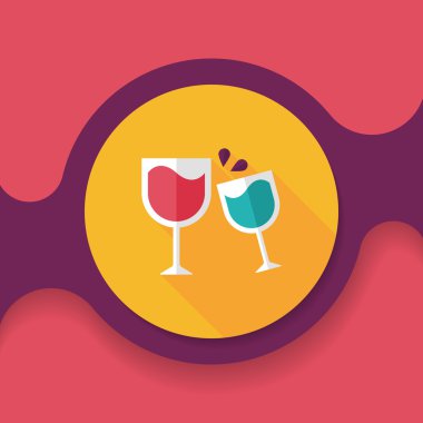 Uzun Gölge, eps10 ile martini cam alkış düz simgesi