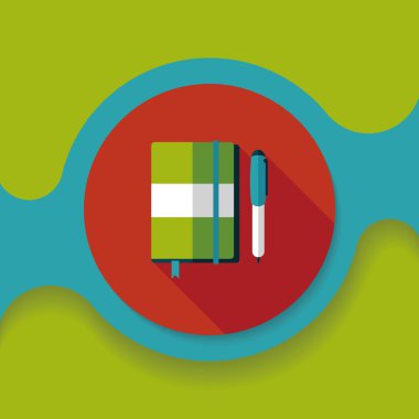 Uzun Gölge, eps10 ile dizüstü düz simgesi