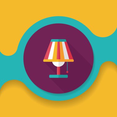 Uzun Gölge, eps10 ile masa lambası düz simgesi