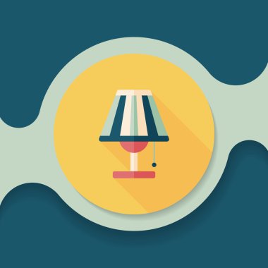 Uzun Gölge, eps10 ile masa lambası düz simgesi