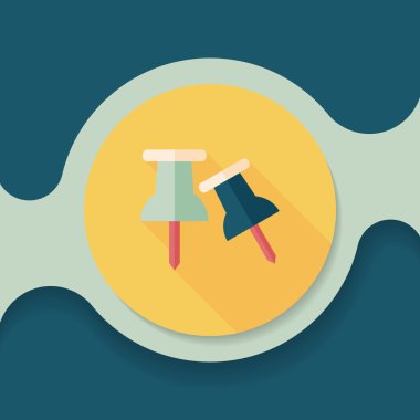 Uzun Gölge, eps10 ile itme PIN düz simgesi