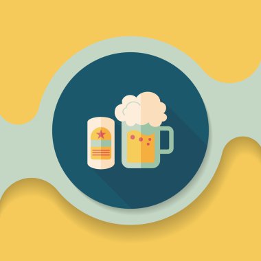 Uzun Gölge, eps10 bira düz simgesi