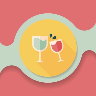 Uzun Gölge, eps10 ile martini cam alkış düz simgesi