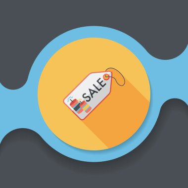 Çin yeni yılı satış düz simgesi ile uzun gölge, eps10