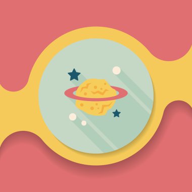 Uzun Gölge, eps10 ile alan gezegen düz simgesi