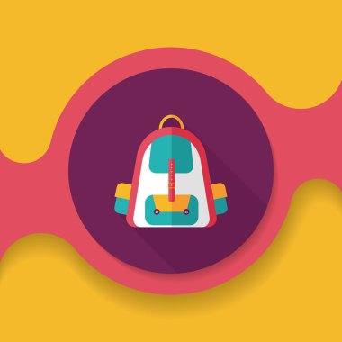 Uzun Gölge, eps10 ile düz kutsal kişilerin resmi sırt çantası