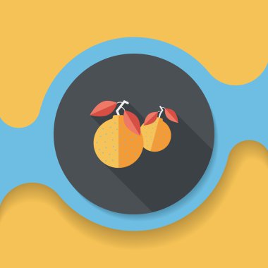 Uzun Gölge, ES'ler ile Çin yeni yılı mandarin portakal düz simgesi