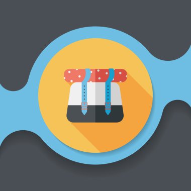 Uzun Gölge, eps10 ile düz kutsal kişilerin resmi sırt çantası