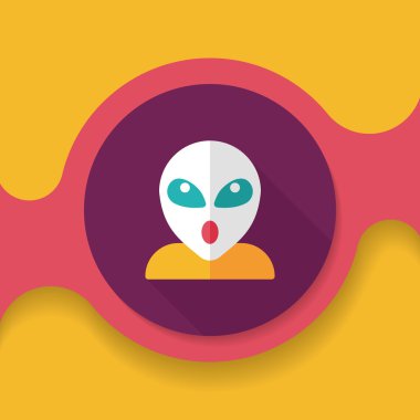 Uzun Gölge, eps10 alanı yabancı düz simgesiyle