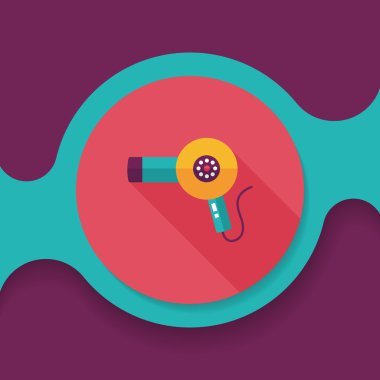 Uzun Gölge, eps10 saç kurutma makinesi düz simgesiyle