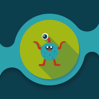 Uzun Gölge, eps10 alanı yabancı düz simgesiyle