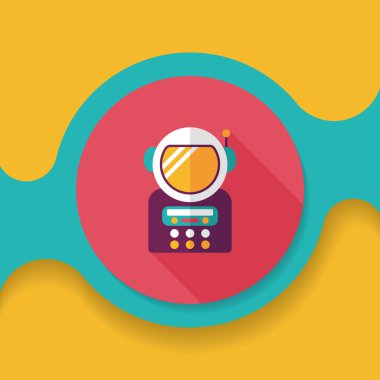 Uzun Gölge, eps10 ile uzay astronot düz simgesi