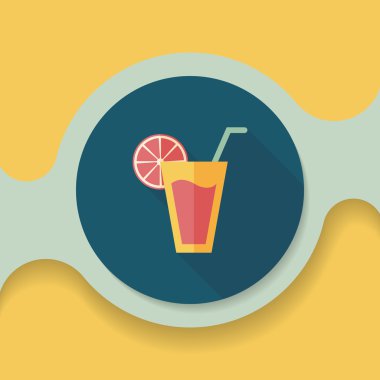 Uzun Gölge, eps10 ile kokteyl düz simgesi