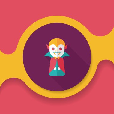 vampir düz simgesi ile uzun gölge, eps10