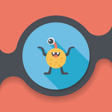 Uzun Gölge, eps10 alanı yabancı düz simgesiyle