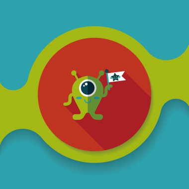 Uzun Gölge, eps10 alanı yabancı düz simgesiyle