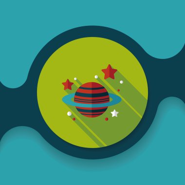 Uzun Gölge, eps10 ile alan gezegen düz simgesi