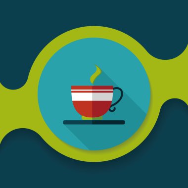 Uzun Gölge, eps10 ile kahve düz simgesi