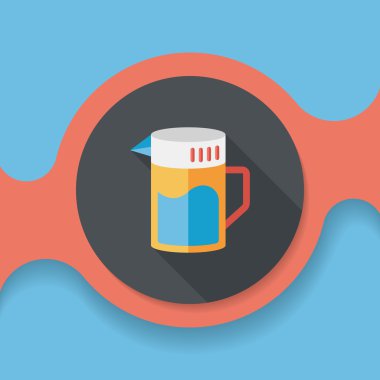 Uzun Gölge, eps10 ile mutfak eşyaları çay potu düz simgesi