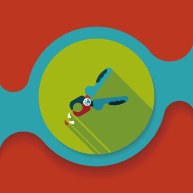 Uzun Gölge, eps10 ile hayvan tırnak makası düz simgesi