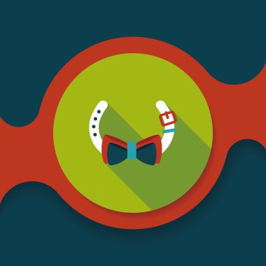 Uzun Gölge, eps10 ile evde beslenen hayvan köpek zincirleri düz simgesi