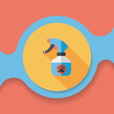 Uzun Gölge, eps10 ile evde beslenen hayvan şampuan düz simgesi