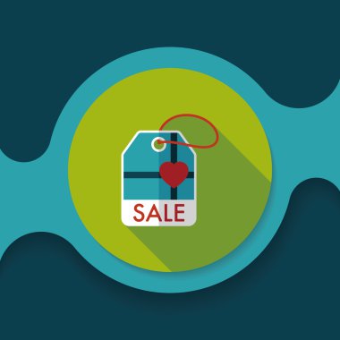 Uzun Gölge, eps10 ile Sevgililer Günü Satılık düz simgesi