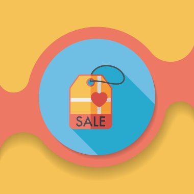 Uzun Gölge, eps10 ile Sevgililer Günü Satılık düz simgesi