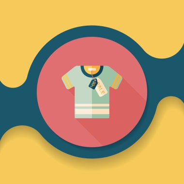 alışveriş giyim uzun gölge, eps10 düz simgesiyle