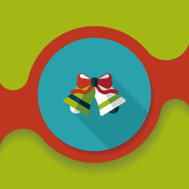 Uzun Gölge, eps10 ile düğün çanı düz simgesi