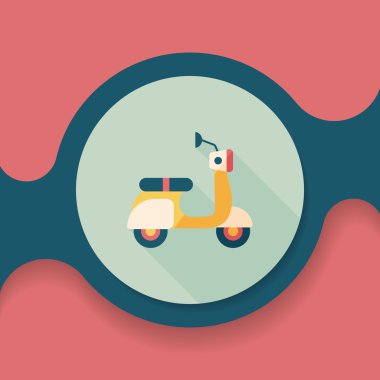 Uzun Gölge, eps10 ile ulaşım scooter düz simgesi