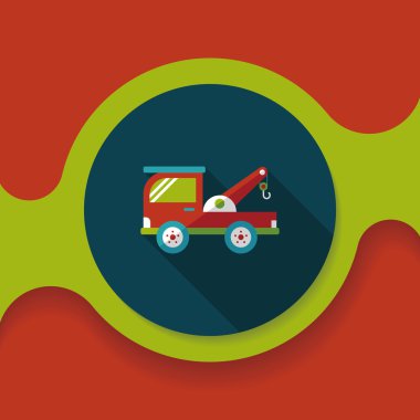 Uzun Gölge, eps10 ile ulaşım çekici düz simgesi