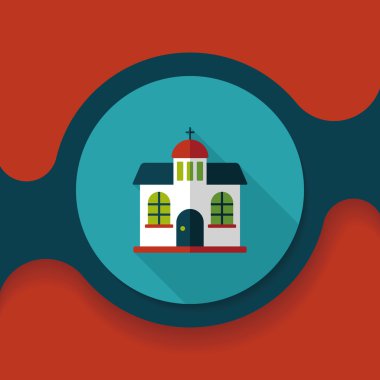 Uzun Gölge, eps10 bina kilise düz simgesiyle