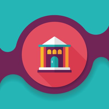 Bina uzun gölge, eps10 düz simgesiyle