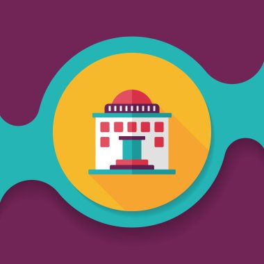 Bina uzun gölge, eps10 düz simgesiyle