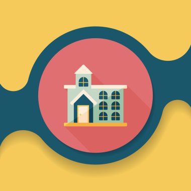 Bina uzun gölge, eps10 düz simgesiyle