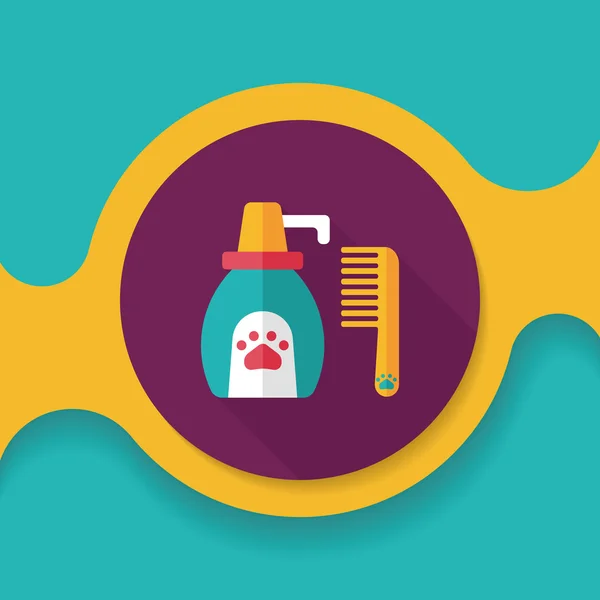 Pet shampoo flat icon with long shadow, eps10 — стоковый вектор