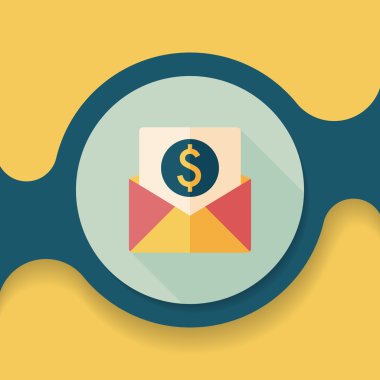 faturaları uzun gölge, eps10 düz simgesiyle