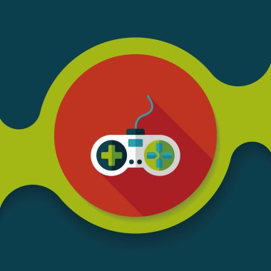 Joystick uzun gölge, eps10 düz simgesiyle