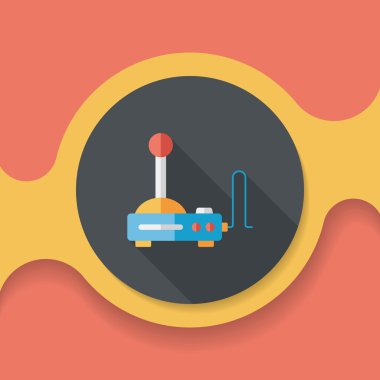 Joystick uzun gölge, eps10 düz simgesiyle