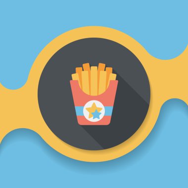 Uzun Gölge, eps10 patates kızartması düz simgesiyle