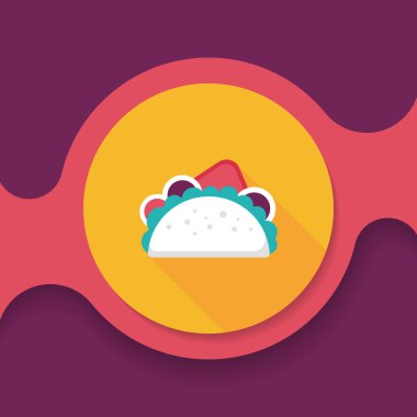 sandviç uzun gölge, eps10 düz simgesiyle