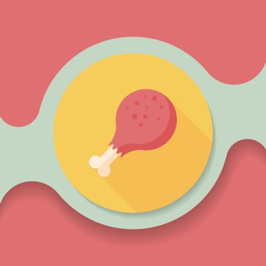 Uzun Gölge, eps10 ile tavuk bacakları düz simgesi