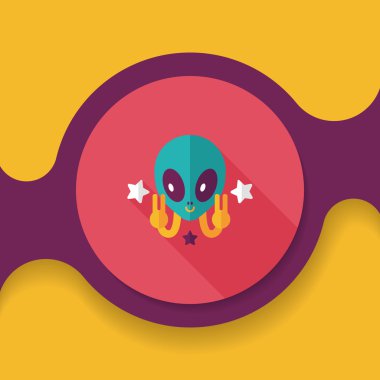 Uzun Gölge, eps10 alanı yabancı düz simgesiyle