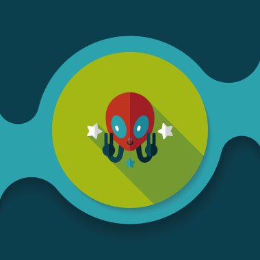 Uzun Gölge, eps10 alanı yabancı düz simgesiyle