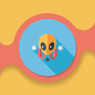 Uzun Gölge, eps10 alanı yabancı düz simgesiyle